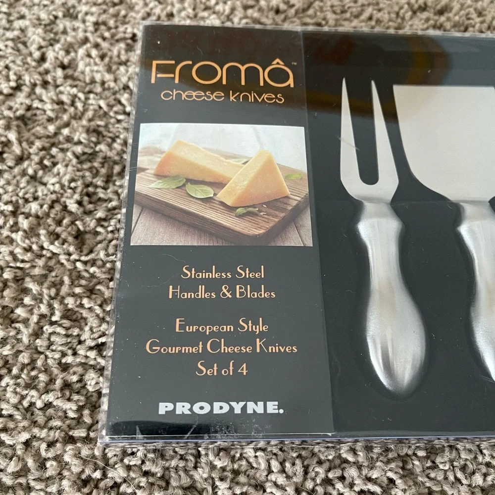 Gourmet cheese knives stainless steel NEW in box culinary kitchen‎ home utensil